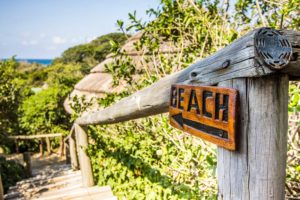 Beach lodge To The Beach Sign - photo by Kim Steinberg