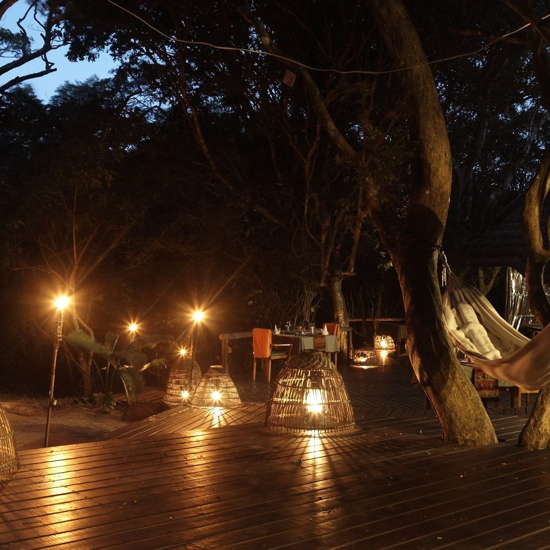 Kosi Forest Lodge by lamplight game lodges in South Africa