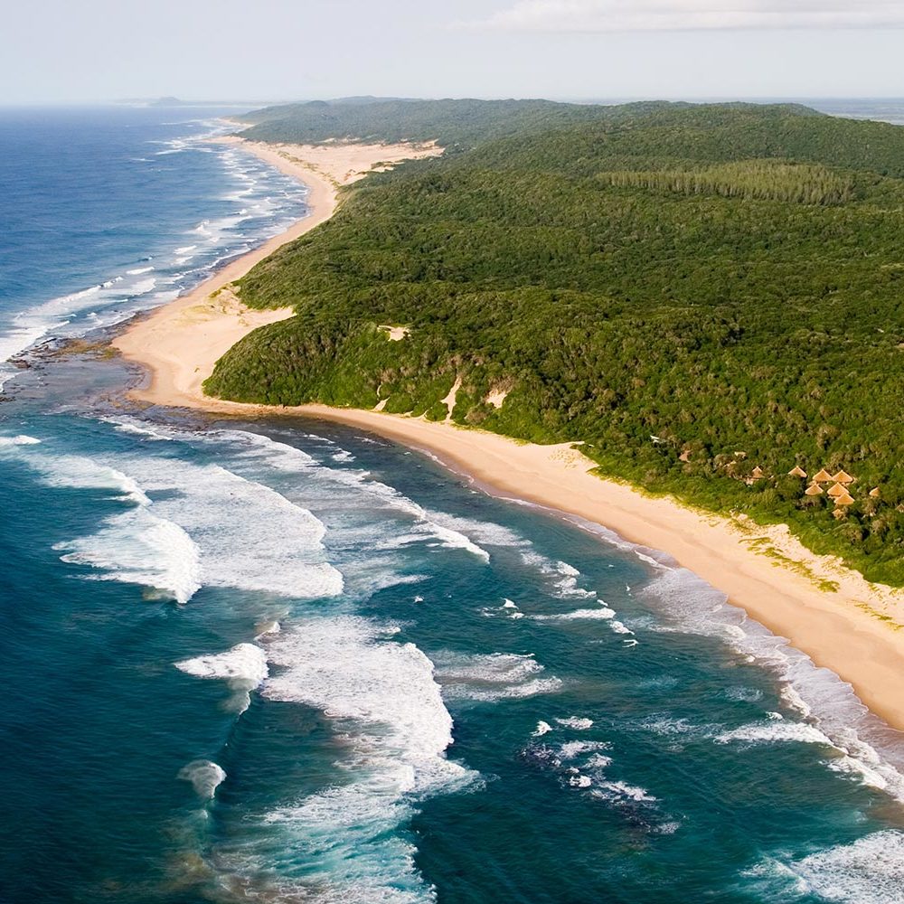 Thonga Beach Aerial View Beach Lodge - Thonga Beach Aerial View